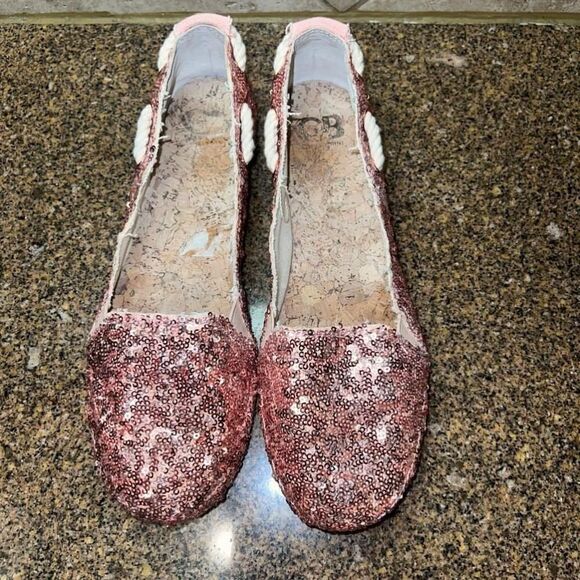 Women's Gianni Bini Pink Sequin Flats Size 9.5M - Picture 3 of 7
